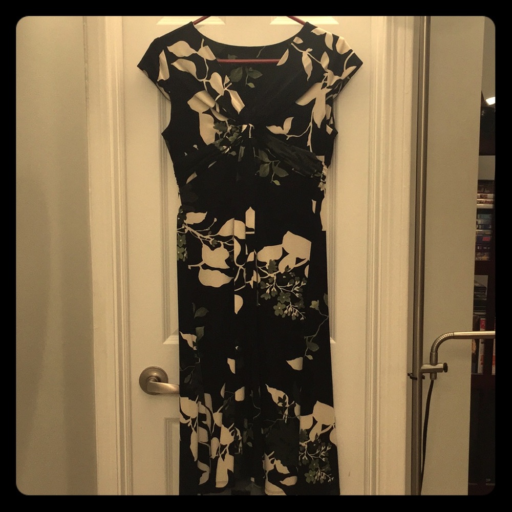 Navy w/flowers dress